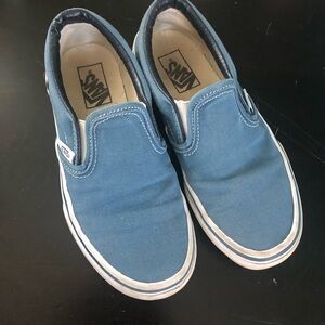 Vans Slip Ons dusty or faded blue size  13.5 kids